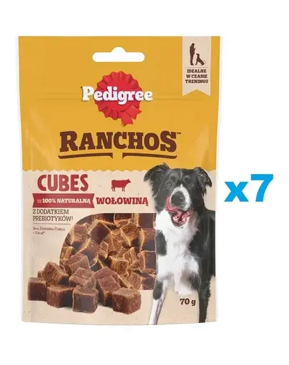 PEDIGREE Ranchos Cubes cu vita 7x70 g gustari caini