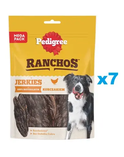 PEDIGREE Ranchos Jerkies 7x180g fasii de carne pentru caini