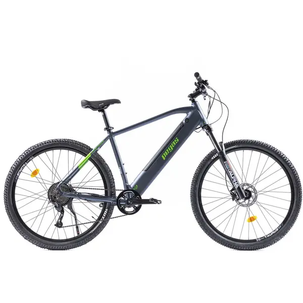 PEGAS Bicicleta electrica Pegas Drumet Dinamic L, 29 inch, 250 W, viteza max 25km/h, autonomie 70 km, Gri-Verde