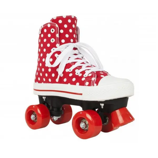 PEGAS Role PEGAS Rookie Canvas RKE-SKA-1540, marime 33, rulmenti de precizie ABEC 3, rosu/alb