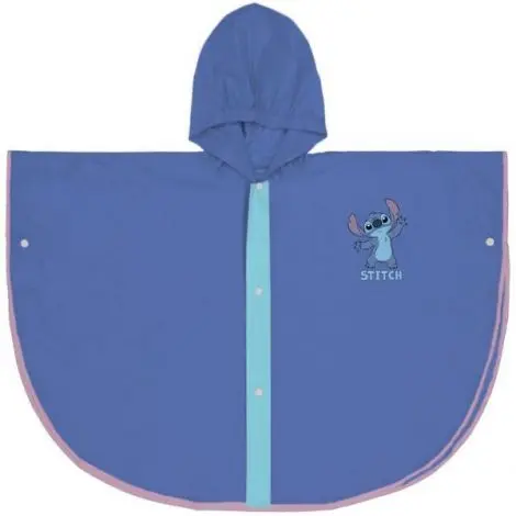 Pelerina de ploaie tip poncho, Stitch, Albastru, 5 - 6 ani