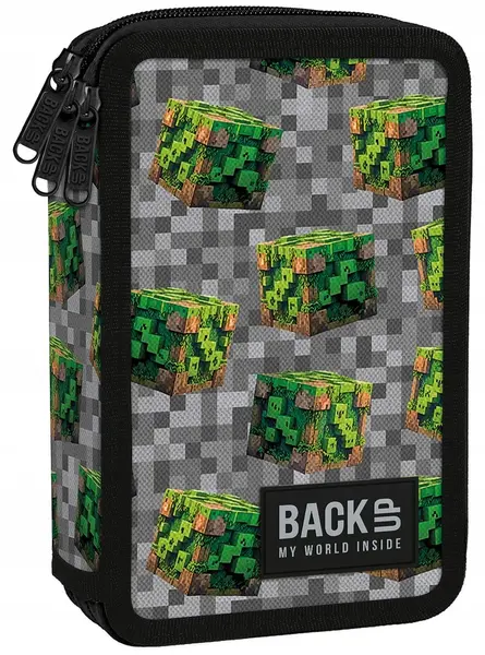 Penar cu accesorii BackUp 8 EW - Pixel Blocks, 3 fermoar