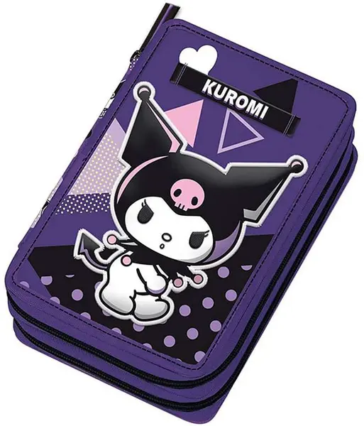 Penar cu accesorii Graffiti Kuromi - Popart, 2 fermoare