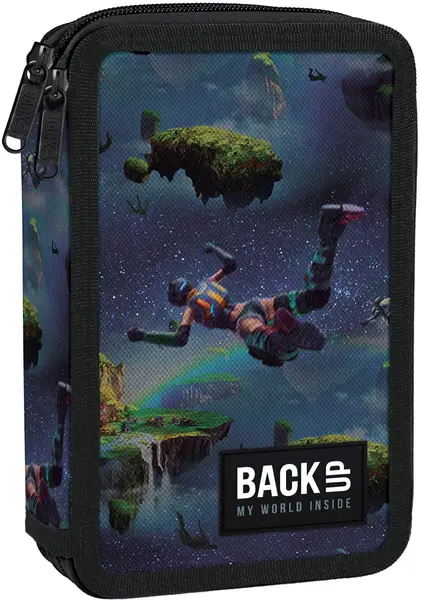 Penar cu instrumente de scris BackUp DW - Weightlessness, 2 fermoare