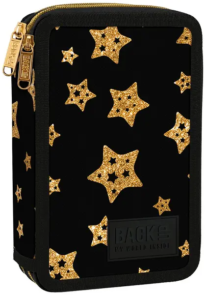 Penar cu rechizite Back Up DW - Stars, cu 2 fermoare