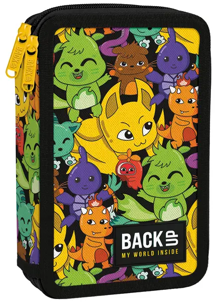Penar cu rechizite BackUp DW - Aliens, cu 2 fermoare
