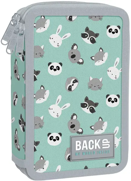 Penar cu rechizite BackUp EW – Animalistic, 3 fermoare