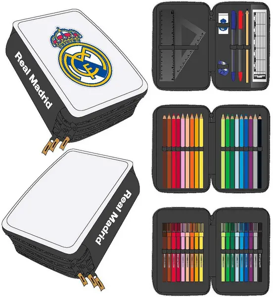 Penar cu rechizite Cerda Real Madrid - 3 fermoare