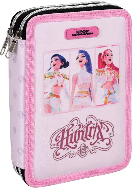 Penar cu rechizite GIM K-Pop Demon Hunters - Huntrix Pink, 2 fermoare