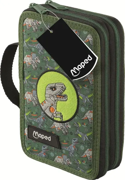 Penar cu rechizite Maped – Dinosaur, 2 fermoare