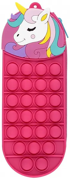 Penar din silicon Starpak Pop-It - Unicorn, cu 1 fermoar