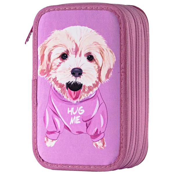 Penar echipat, 46 piese, 3 fermoare, 19.5x13x7cm, Catel Hug Me, PE3040E, Daco