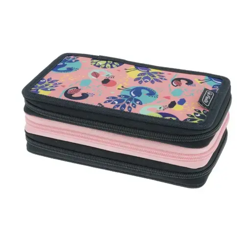 Penar echipat Herlitz, 31 piese, 3 compartimente, motiv Fancy Peacock