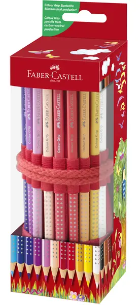 Penar echipat roll-up 18culori/set+ ascutitoare Sleeve Faber-Castell