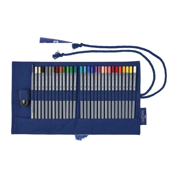 Penar echipat roll-up, 27culori/set +accesorii, Aquarelle Goldfaber Faber-Castell