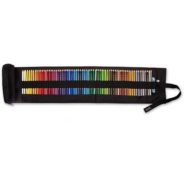 Penar echipat roll-up, 72culori/set + ascutioare + guma de sters, Polycolor Koh-I-Noor