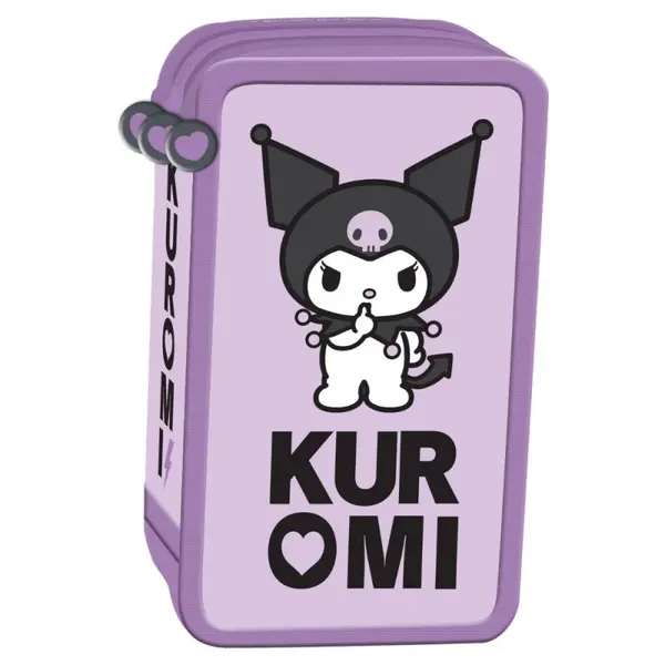 Penar echipat St. Majewski Kuromi Violet, trei compartimente, violet