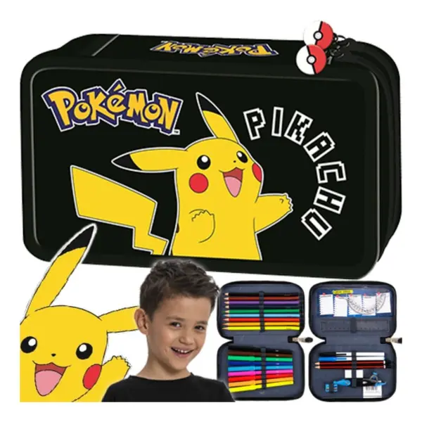 Penar echipat St. Majewski Pokemon, 2 compartimente, 19.6 x 13 x 5 cm