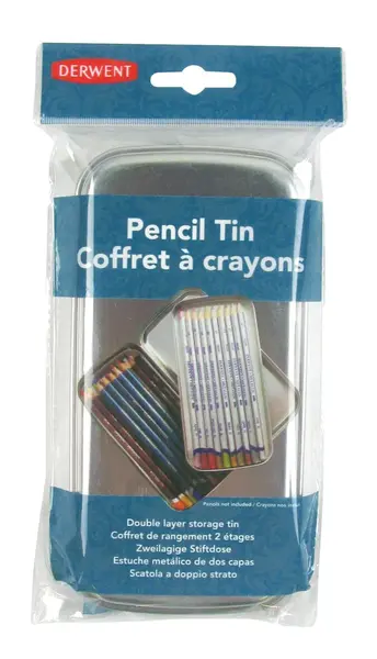 Penar etui Derwent Professional metal 2 compartimente argintiu Penar etui Derwent Professional metal 2 compartimente argintiu
