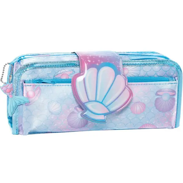 Penar necessaire Fun Time 2 in 1, cu o clapa, motiv Glitzy Mermaid, Tiger Family