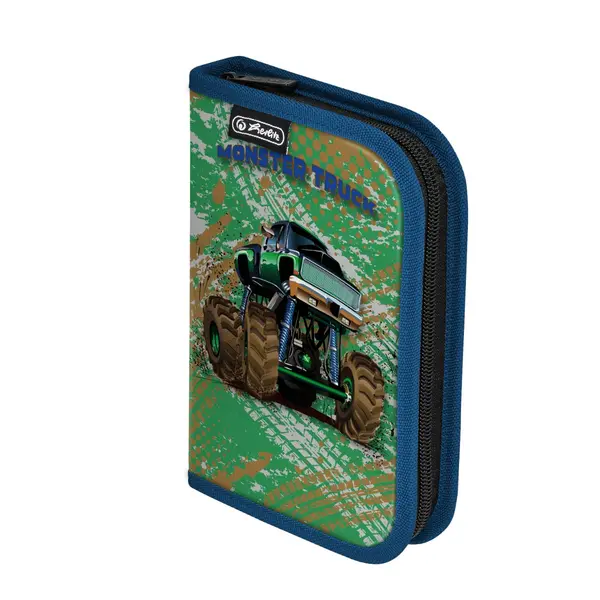 Penar neechipat 1 fermoar, cu doua clape, Herlitz Monster Truck