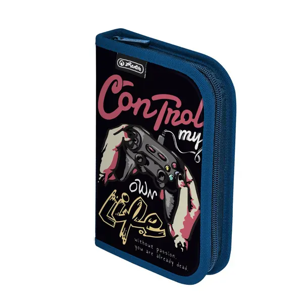 Penar neechipat 1 fermoar, cu o clapa, Herlitz Game Mode