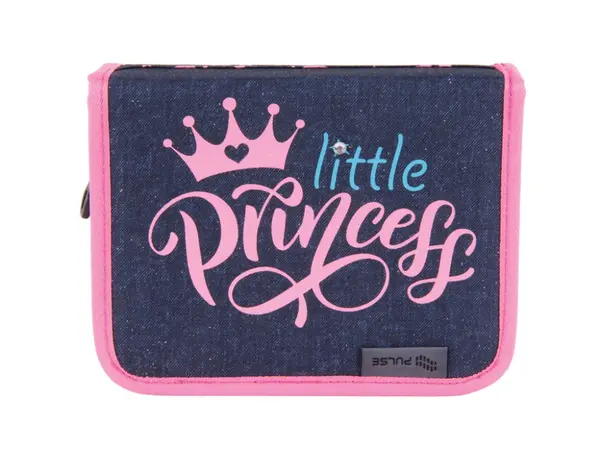 Penar neechipat cu 1 fermoar si 2 extensii Jeans Princess, 16x20x4.5 cm