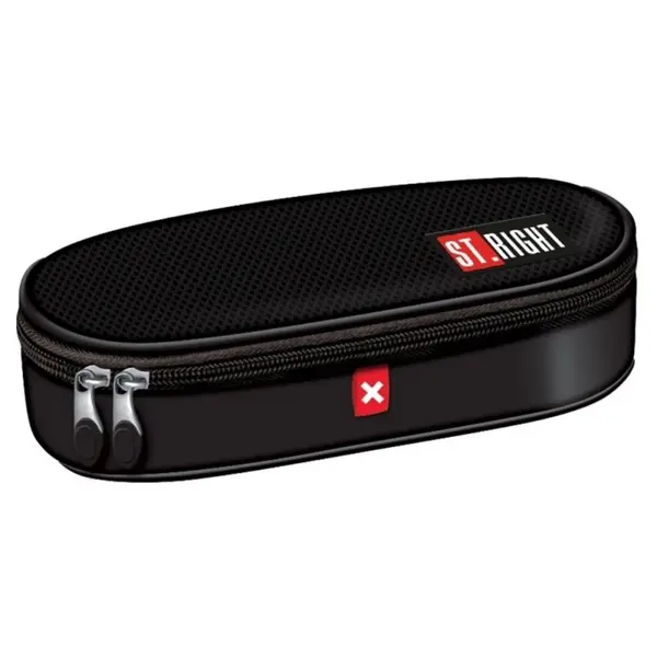 Penar neechipat St. Majewski St. Right X White, un compartiment, oval, negru, 24 x 10 x 6 cm