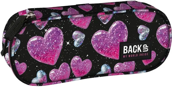 Penar oval BackUp 8 A - Glitter Hearts
