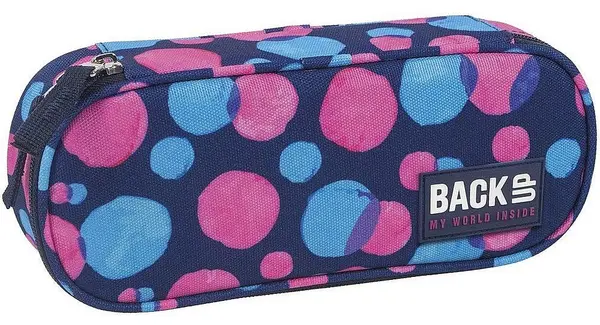 Penar oval școlar BackUp A - Dots, 1 fermoar