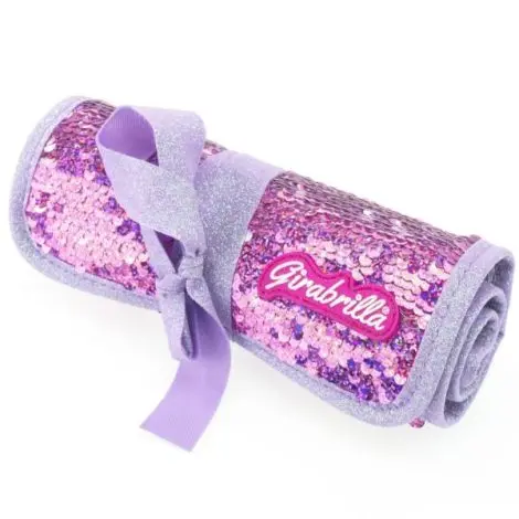 Penar rulabil Girabrilla , cu paiete reversibile si set 12 pixuri gel + 6 markere duble