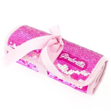 Penar rulabil Girabrilla , cu paiete reversibile si set 12 pixuri gel + 6 markere duble