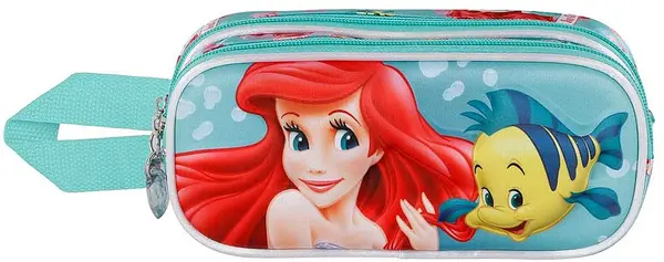 Penar școlar 3D Karactermania Ariel - Sea, 2 fermoare