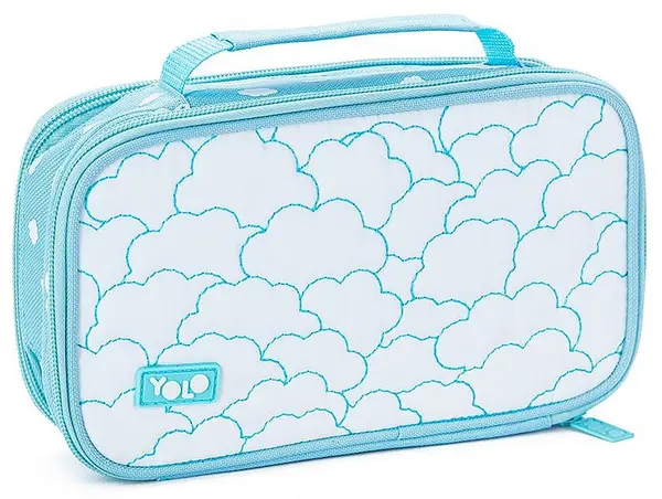 Penar școlar cu mâner YOLO Clouds - 2 fermoare