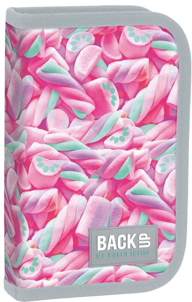 Penar școlar cu rechizite BackUp SW - Marshmallow, cu 1 fermoar