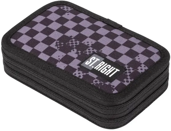 Penar școlar echipat St. Right Chessboard Crush - Cu 2 fermoare