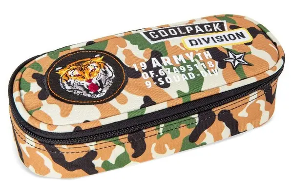 Penar scolar elipsoidal Cool Pack Campus - Camo Desert Badges