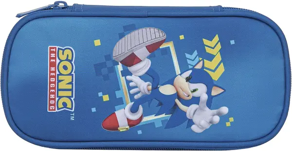 Penar școlar Kstationery Sonic - Gotta Go Fast, cu 1 fermoar