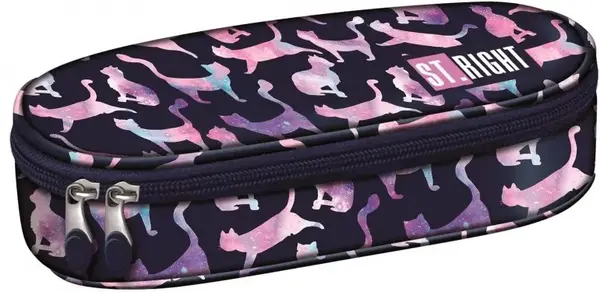 Penar scolar oval St. Right Cosmic Cats - Cu 1 fermoar