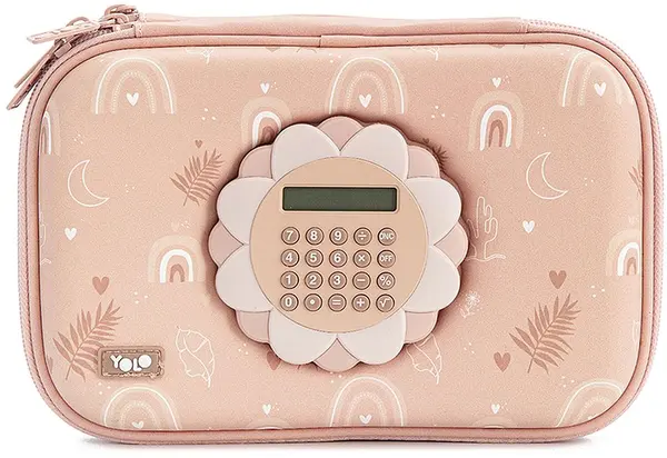 Penar școlar YOLO Boho Chic - 2 fermoare, cu calculator