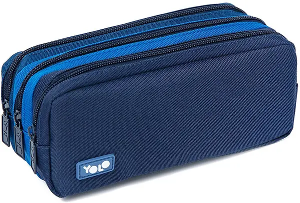Penar școlar YOLO - Dark Blue, 3 fermoare