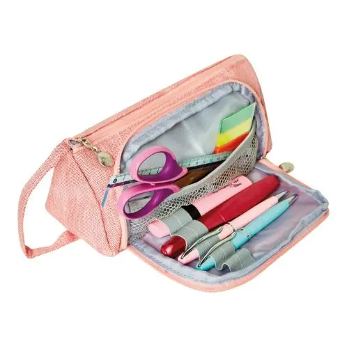 Penar tip etui, 1 fermoar, Pelikan Canvas Homeoffice, roz pudrat