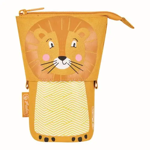 Penar tip etui, 1 fermoar, vertical 2 in 1, Herlitz Lion