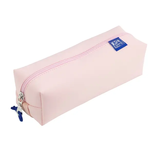 Penar tip etui dreptunghiular, banda prindere caiet, 22x8x7cm, Oxford Kangoo Live & Go, roz deschis