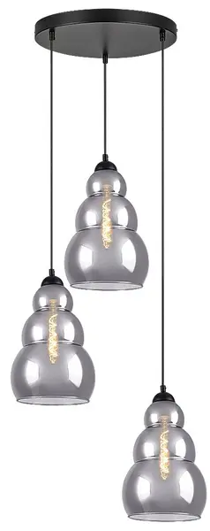 Pendel Rabalux - Salvatore 72213, IP20, 230V, E27, 3 x 40W, negru