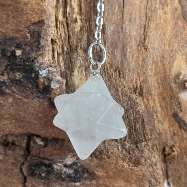 Pendul radiestezie cuart incolor | Merkaba