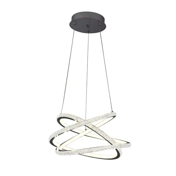 pendul style led 120w 1m 3cct cu telecomanda, crom, erste