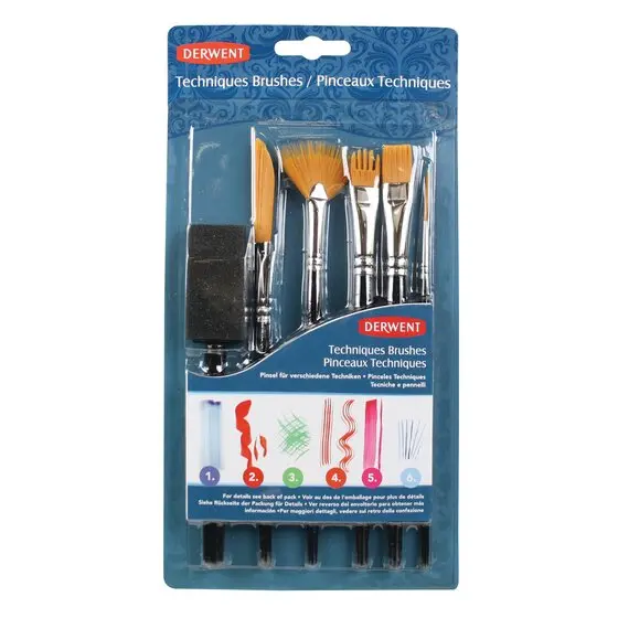 Pensula, 6buc/set, Derwent Professional