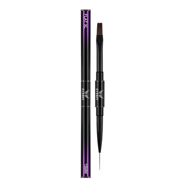 Pensulă Dublă Pro Art Flat 10 & Liner 15mm Purple Everin