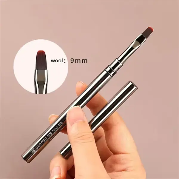 Pensulă Gel Limbă de Pisică Everin Grey 97Y | Pensulă Profesională Ovală 9mm